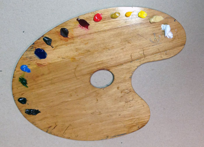 رنگ روی پالت